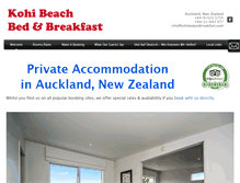 Tablet Screenshot of kohibedandbreakfast.com